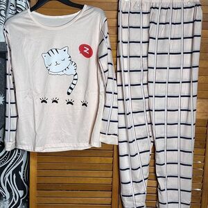 Women’s Size Medium Pink Cat Pajamas NWOT